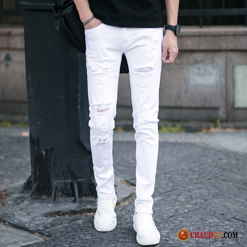 Pantalon Enduit Homme Tendance Mince Mode Décontractée Jeunesse