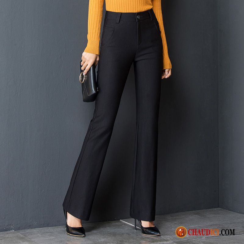 Pantalon Femme Cuir Bisque Extensible Décontractée L'automne Pantalon Légèrement Pas Cher