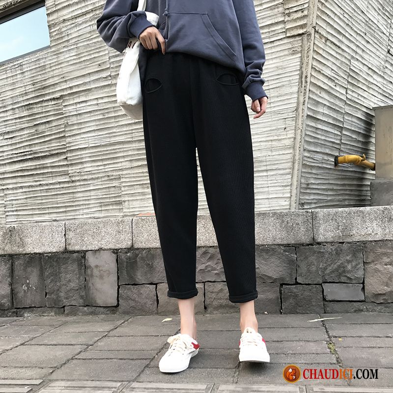 Pantalon Femme Doré Kaki Femme Harlan Haute Cintrée Baggy Tendance