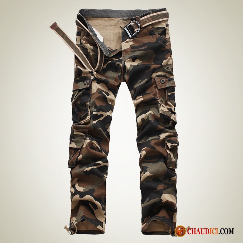 Pantalon Homme Coton Hiver Étudiant Baggy Camouflage Tendance