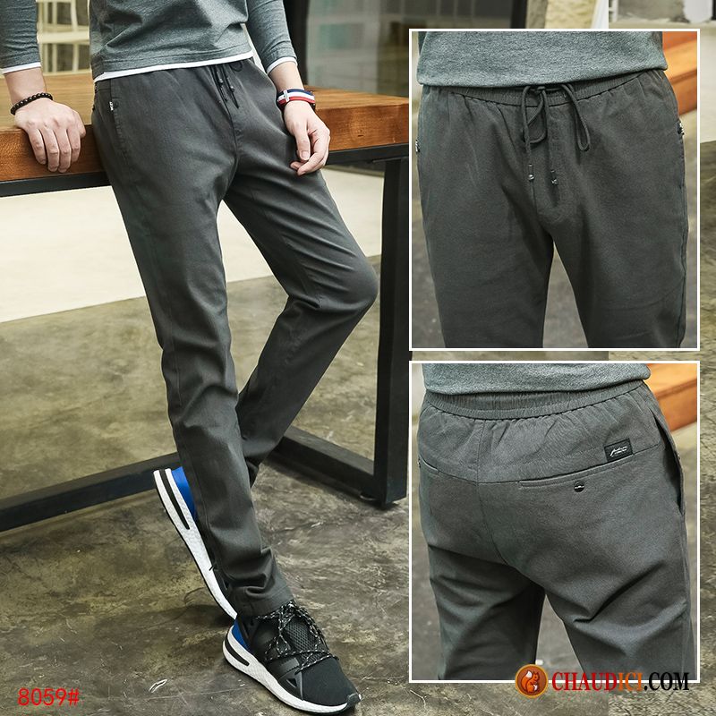 Pantalon Homme Original Pensée Pantalon Printemps Mode Pantalons Gris