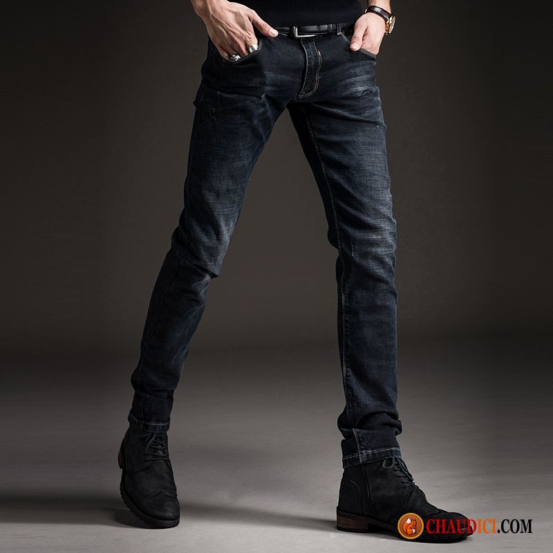 Pantalon Homme Regular Printemps Jambe Droite Jeans Maigre Pantalon En Vente