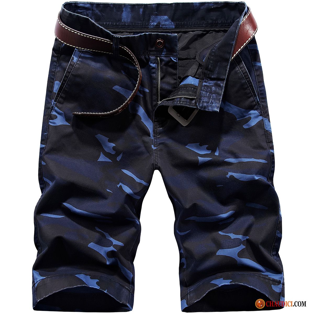 Pantalon Homme Toile Lilas Cargo Camouflage Homme Été Shorti