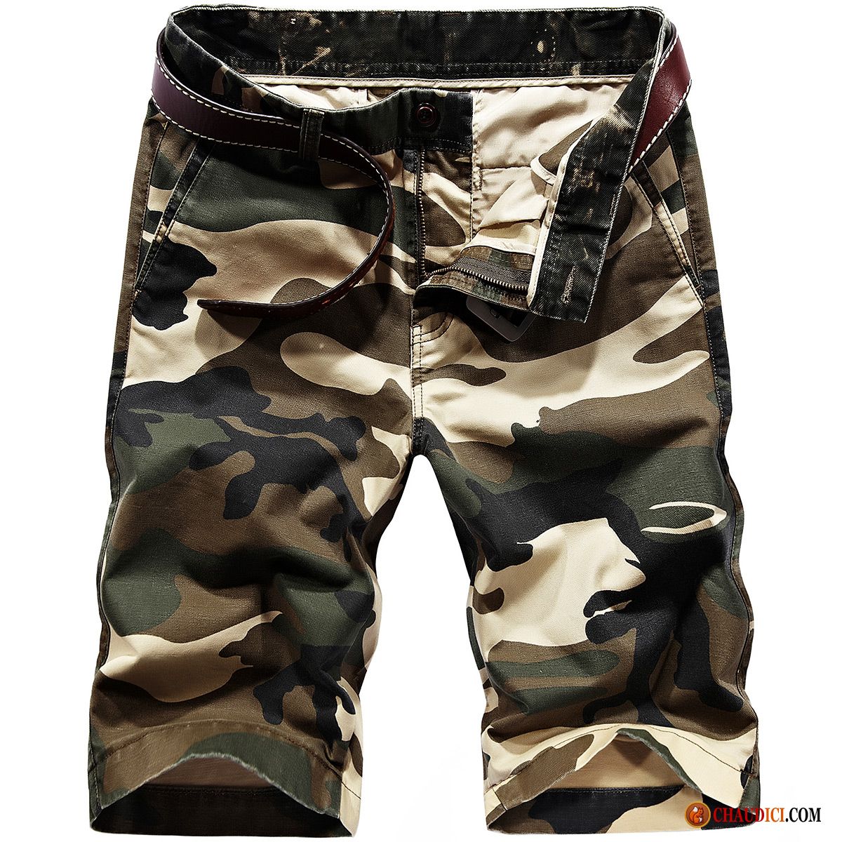 Pantalon Homme Toile Lilas Cargo Camouflage Homme Été Shorti