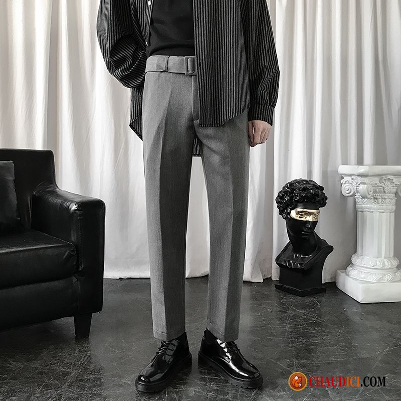 Pantalon Lin Homme Grande Taille Costume Longue Décontractée Pantalon Collants