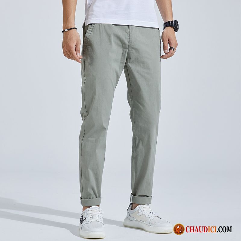 Pantalon Mode Vert Homme Blé De Travail Baggy Été Printemps Pantalon