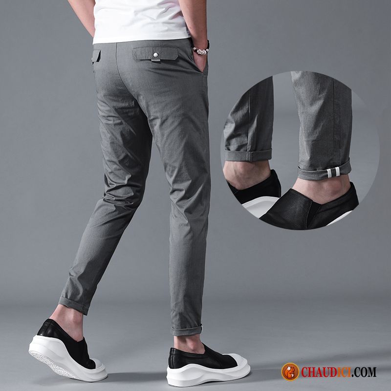 Pantalon Pince Homme Légère Tendance Collants Été Slim En Ligne