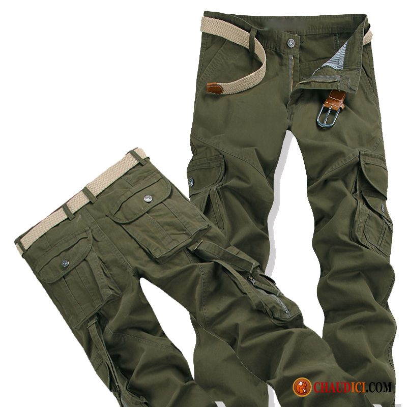 Pantalon Rouge Homme Jambe Droite De Plein Air Cargo Décontractée Homme