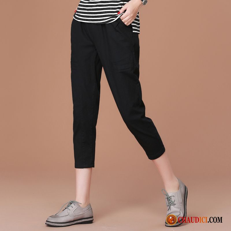 Pantalon Simili Cuir Noir Femme Pantalon Mince Printemps Coton Pantalons En Vente