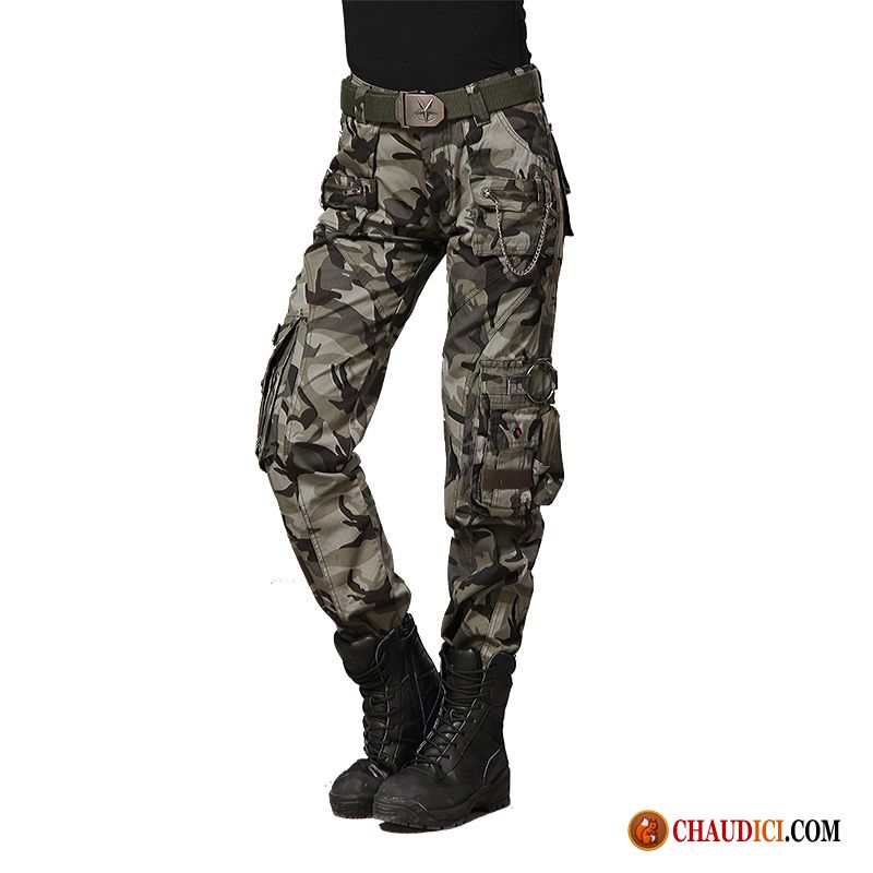 Pantalon Solde Homme Pérou Jambe Droite Femme Pantalon Camouflage Baggy