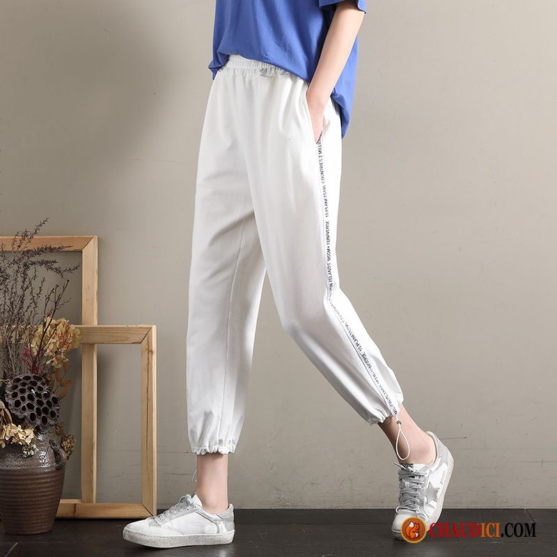 Pantalon Velours Blanc Femme L'automne Femme Décontractée Pantalon Beau