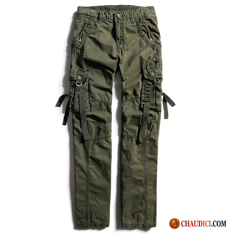 Pantalon Velours Homme Multi-poche Camouflage Été Pantalon Cargo Pas Cher