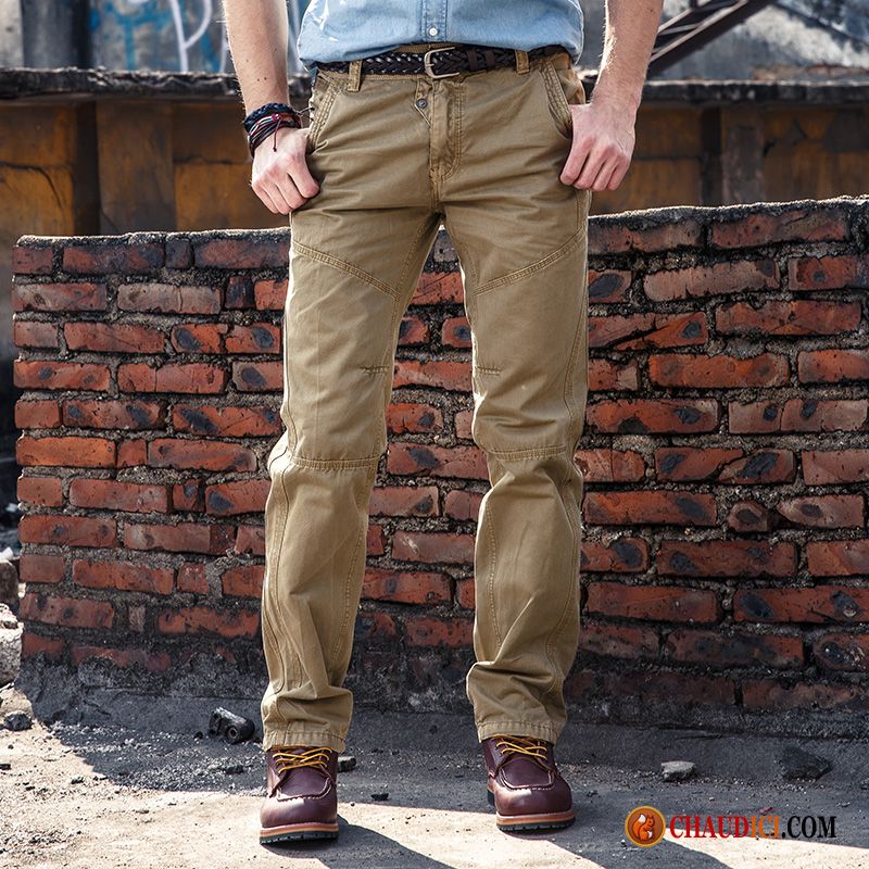 Pantalon À Poches Homme Cargo Printemps Pantalons Coton Bio De Plein Air