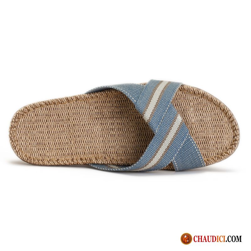 Pantoufles Homme En Solde Été Tongs Chaussons Or Bleu Absorber La Sueur