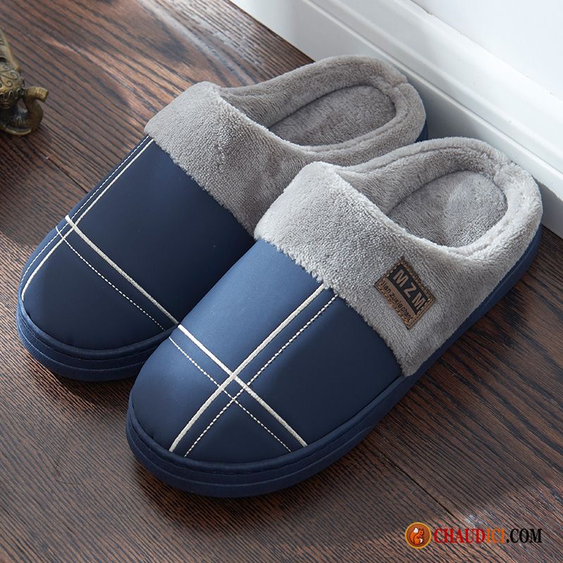 Pantoufles Originales Homme Tongs Chaussons Homme Hiver Antidérapant Chauds Pas Cher