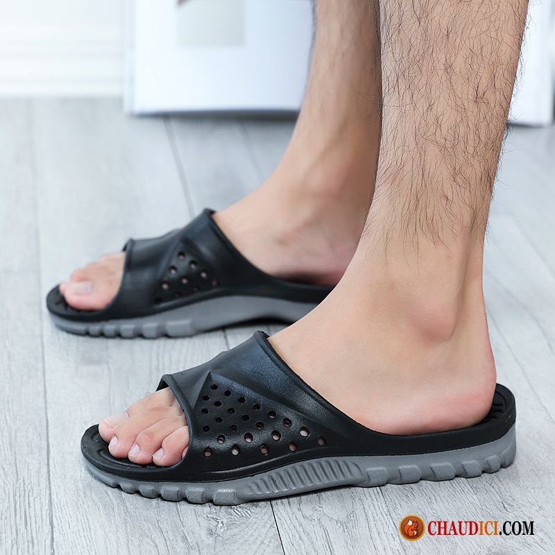 Pantoufles Pour L Hiver Homme Tongs Chaussons Semelle Doux Antidérapant Imperméable Homme Pas Cher