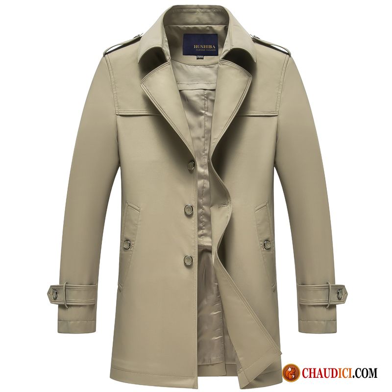 Parka Homme Tendance Lavande Légère L'automne Longue Manteau Homme