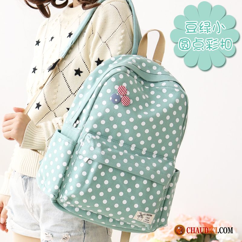 Petit Sac De Randonnée Frais Voyage Mode D'université Cartable Toile
