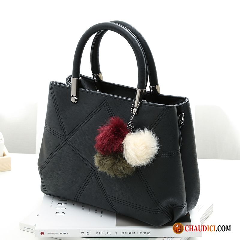 Petit Sac Noir Bandoulière Le Nouveau Sac De Messager Tendance Hiver Mode Pas Cher