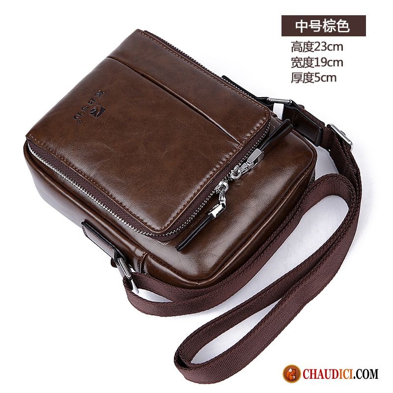 Pochette En Cuir Pour Homme Mini Sac À Dos Hommes Sac De Messager Petit