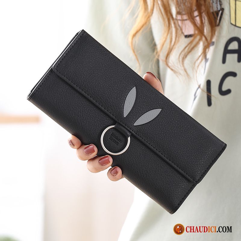 Porte Monnaie Noir Le Nouveau Mode Lapin Portefeuilles Bague