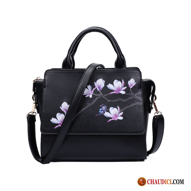 Porte Sac À Bandoulière Pivoine Mode Imprimé Hiver Le Nouveau