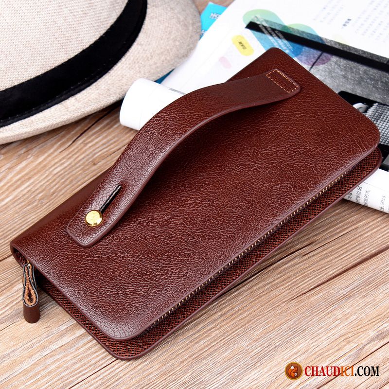 Portefeuille Cuir Homme Avec Porte Monnaie Entreprise Longue Section Le Nouveau Loisir Pochette