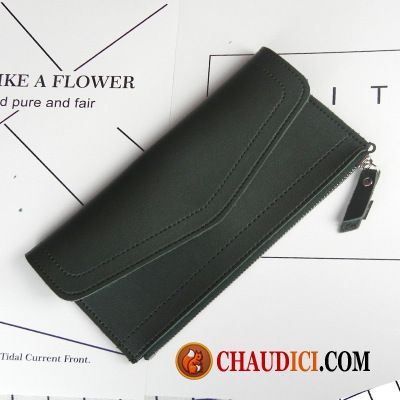 Portefeuille Femme Grande Marque Lawngreen Portefeuille Simple Grande Capacité Fermeture Éclair Portefeuilles