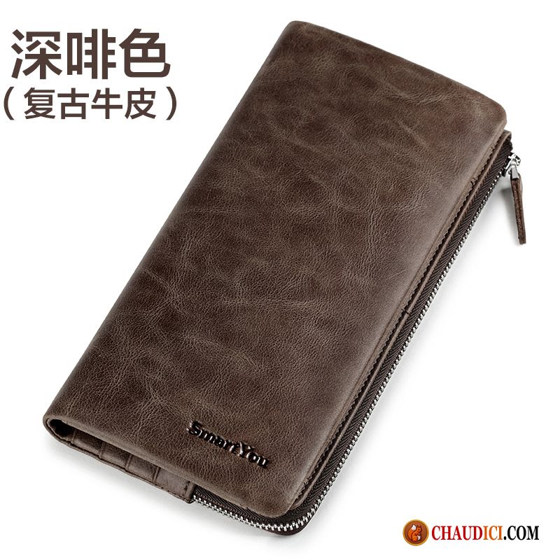 Portefeuille Homme Pratique Seagreen Le Nouveau Portefeuille Rétro Hommes Téléphone Portable