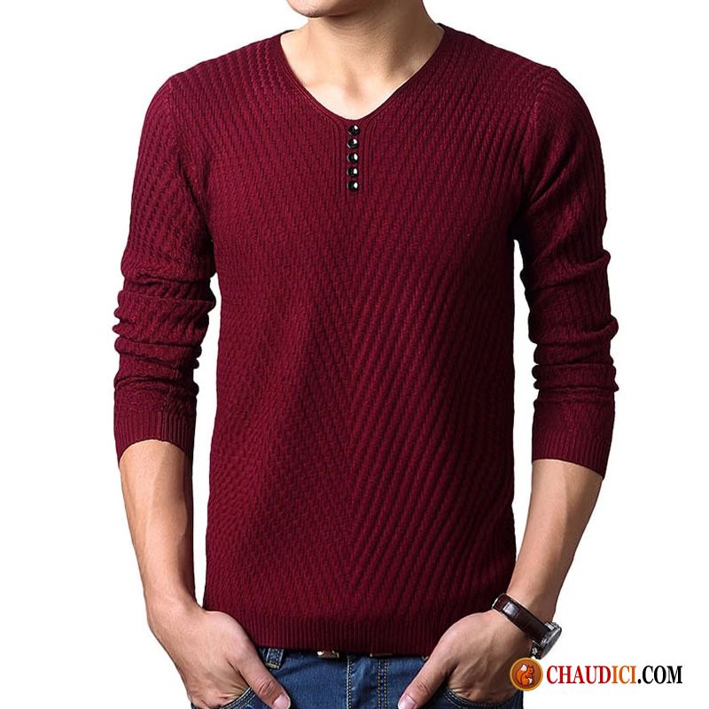 Pull Homme Col V Avec Coudiere Printemps Col V Homme En Maille Longues Pas Cher