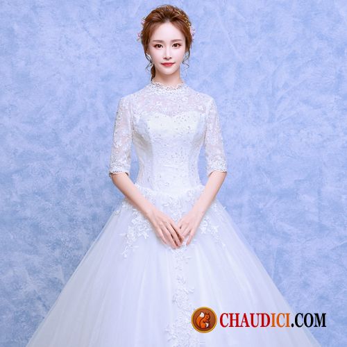 Robe Classique Femme Rétro Printemps Mince Jeune Mariée Robe