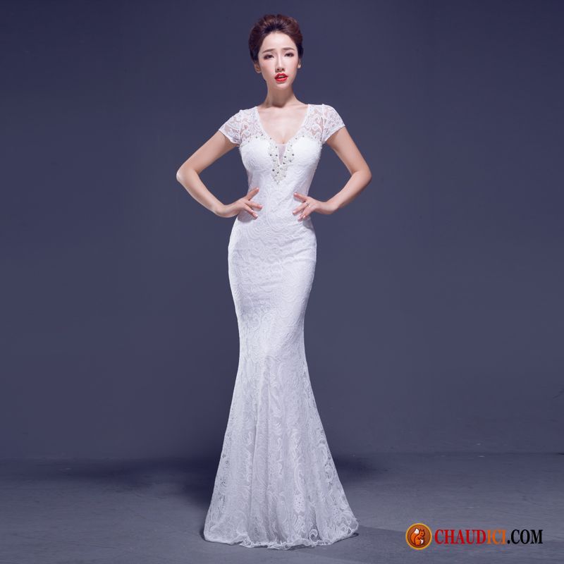 Robe Cocktail Grande Taille Courte Robe De Mariée Creux Guipure Présidé Dentelle