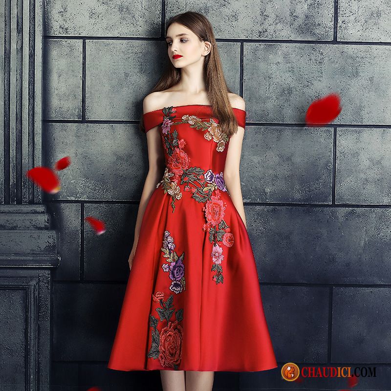 Robe En Maille Femme Printemps Mariage Robe De Mariée Style Chinois Slim