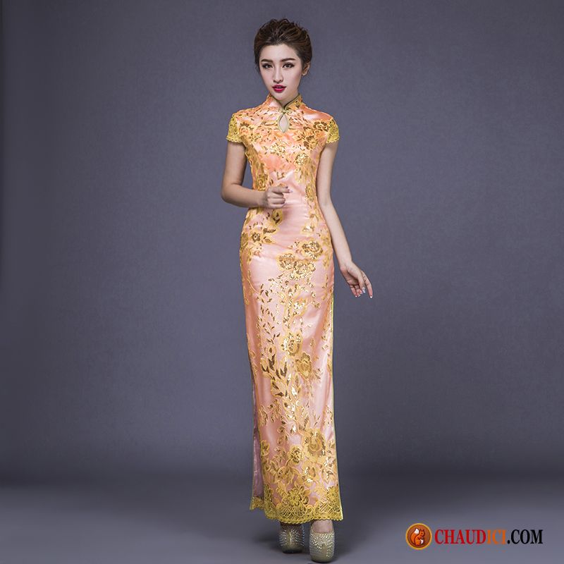 Robe Féminine Élégante Hiver Réunion Annuelle Jours Robe Cheongsam