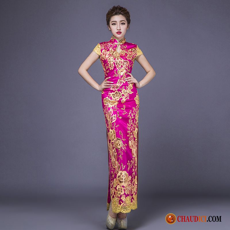 Robe Féminine Élégante Hiver Réunion Annuelle Jours Robe Cheongsam