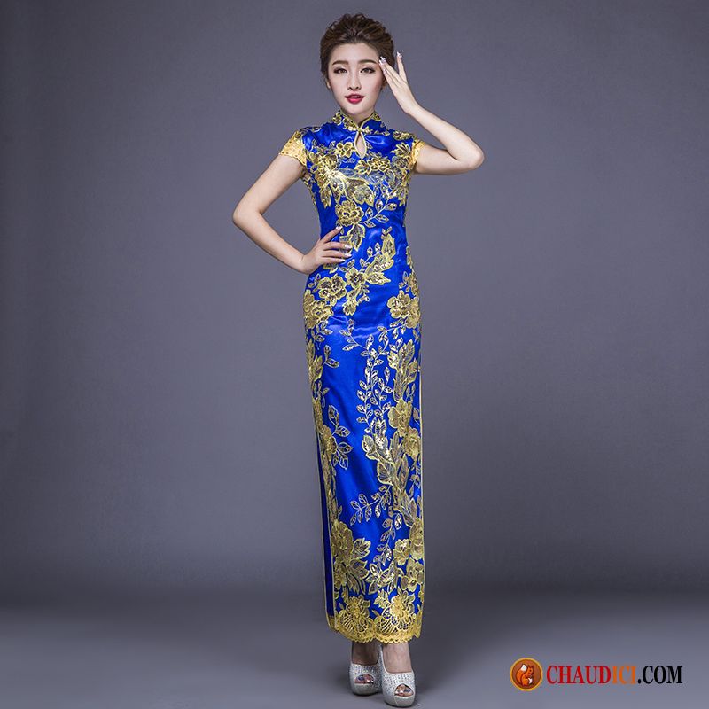 Robe Féminine Élégante Hiver Réunion Annuelle Jours Robe Cheongsam