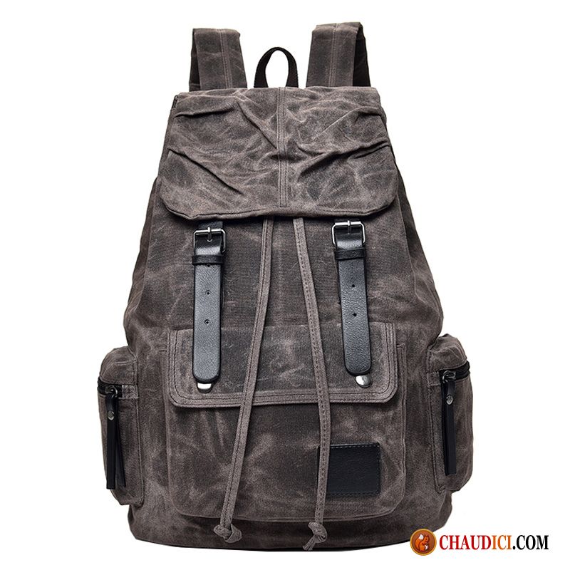 Sac A Dos Homme Ordinateur Argent Sac À Dos Cartable Tendance Homme Courroie De Pompage En Vente