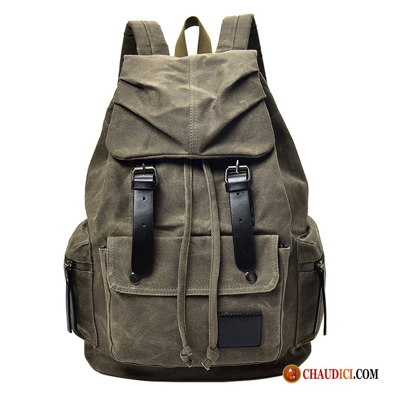 Sac A Dos Homme Ordinateur Argent Sac À Dos Cartable Tendance Homme Courroie De Pompage En Vente