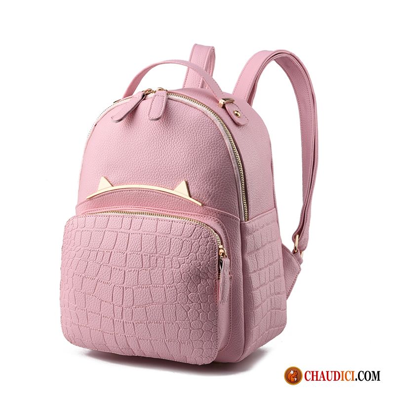 Sac A Dos Rando Pas Cher Femmes Cuir Loisir Printemps Cartable