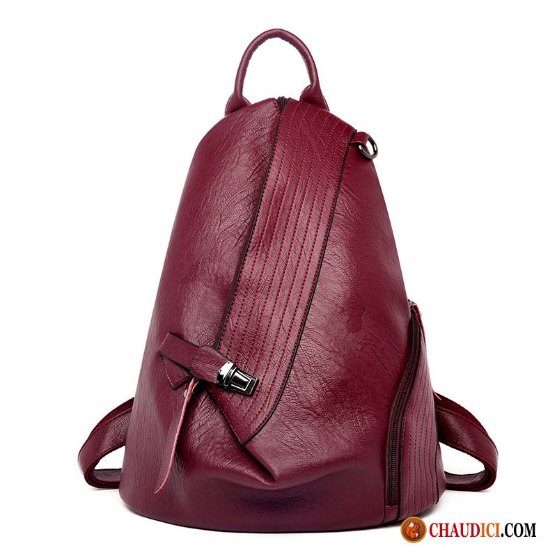 Sac A Dos Randonnée Pour Femme Peau Douce Femme Cuir Véritable Le Nouveau Sac À Dos