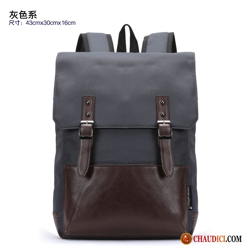 Sac A Dos Valise Homme Marine Pure Couleur Simple Sac À Dos Loisir Tendance Pas Cher