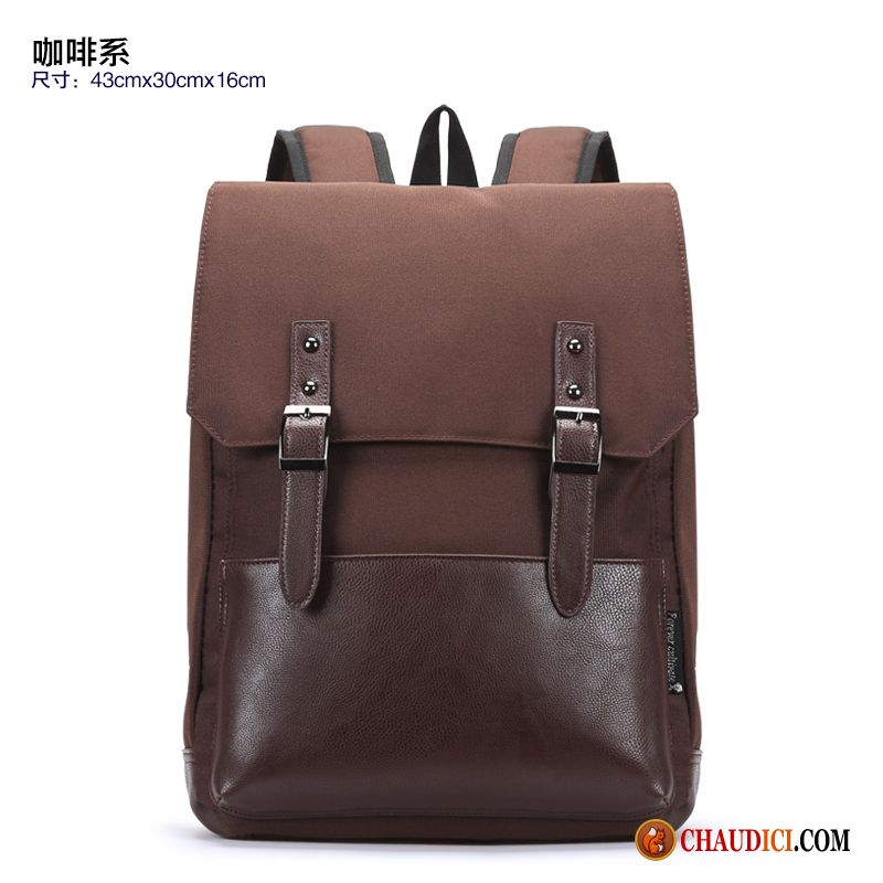 Sac A Dos Valise Homme Marine Pure Couleur Simple Sac À Dos Loisir Tendance Pas Cher