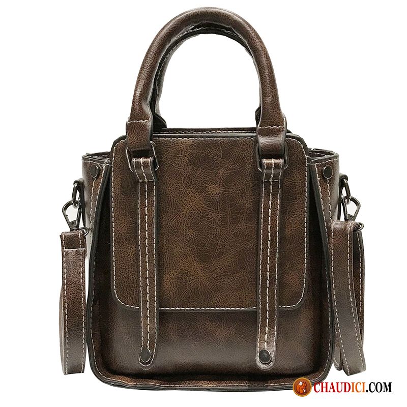 Sac A Main Cuir Noir Femme Sauvage Sac De Messager Femme Rétro Sacs À Bandoulière