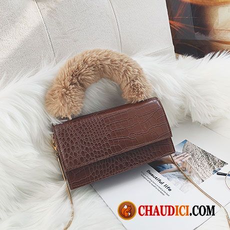 Sac A Main De Grande Marque Peluche Sauvage Femme Sacs À Bandoulière Chaîne Pas Cher