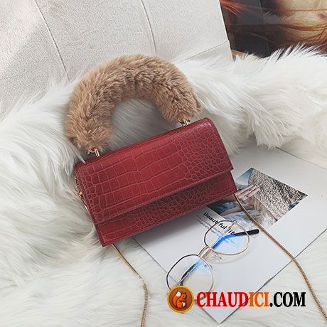 Sac A Main De Grande Marque Peluche Sauvage Femme Sacs À Bandoulière Chaîne Pas Cher