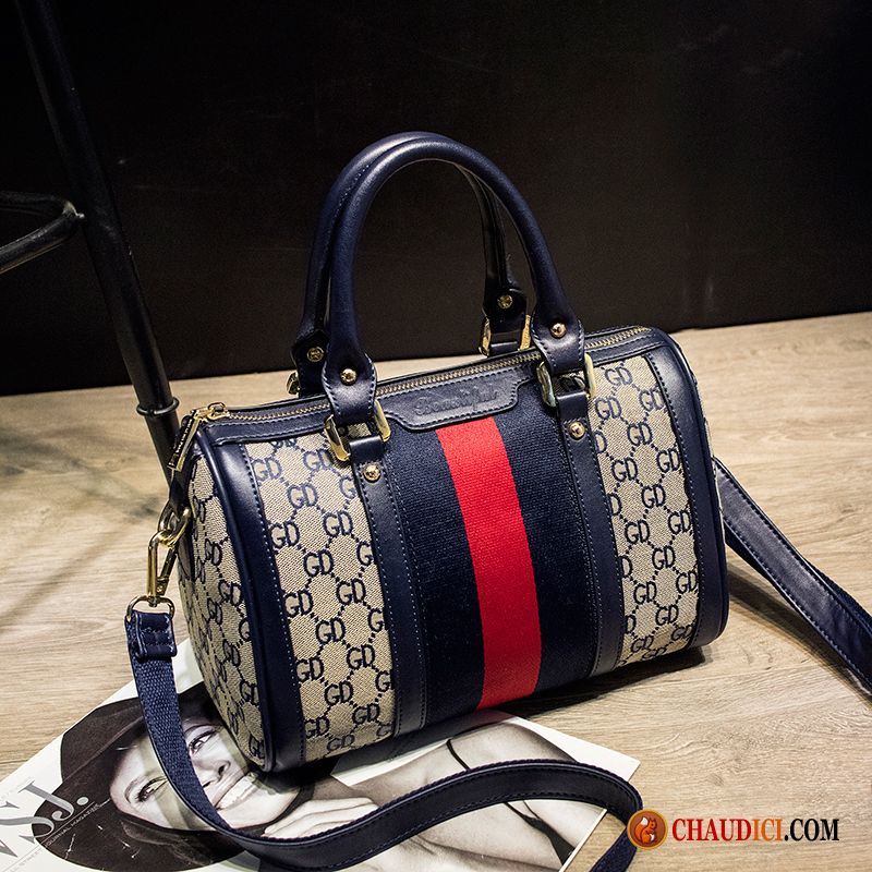 Sac A Main En Cuir En Solde Bleu Femme Europe Toile Le Nouveau Oreiller