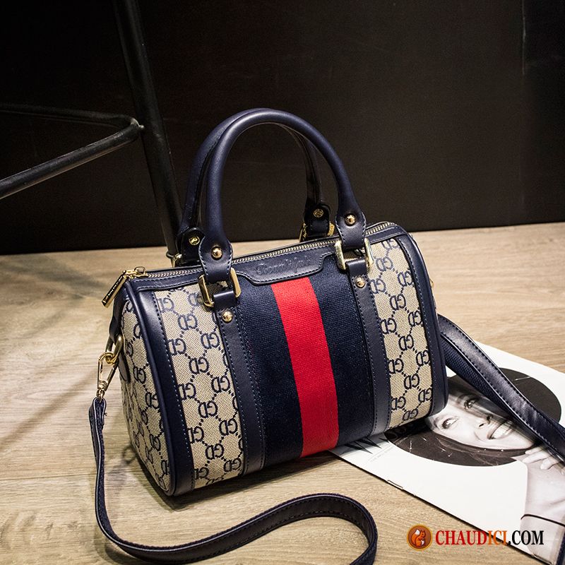 Sac A Main En Cuir En Solde Bleu Femme Europe Toile Le Nouveau Oreiller