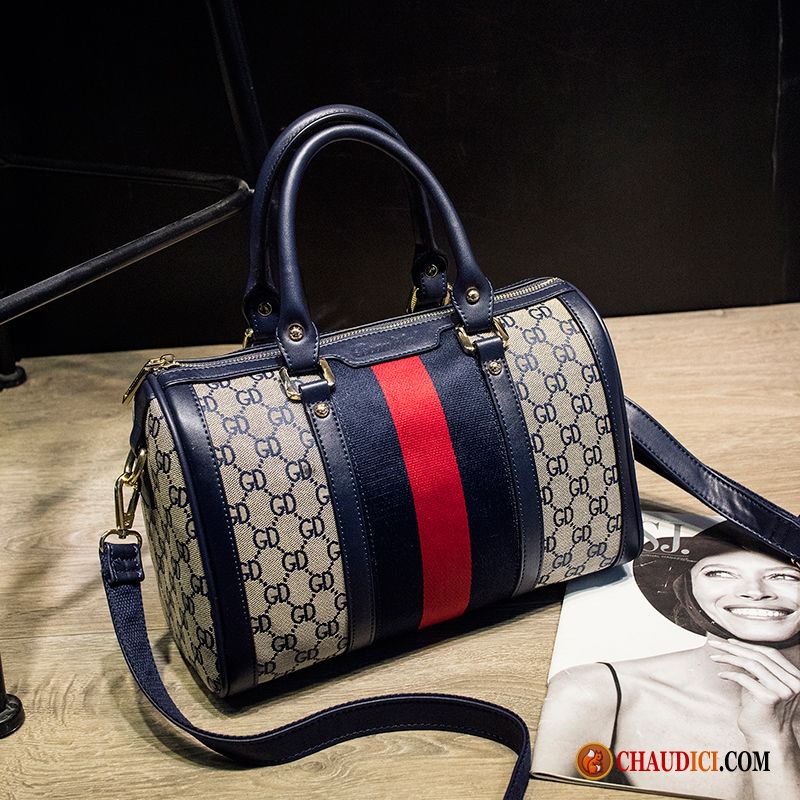 Sac A Main En Cuir En Solde Bleu Femme Europe Toile Le Nouveau Oreiller