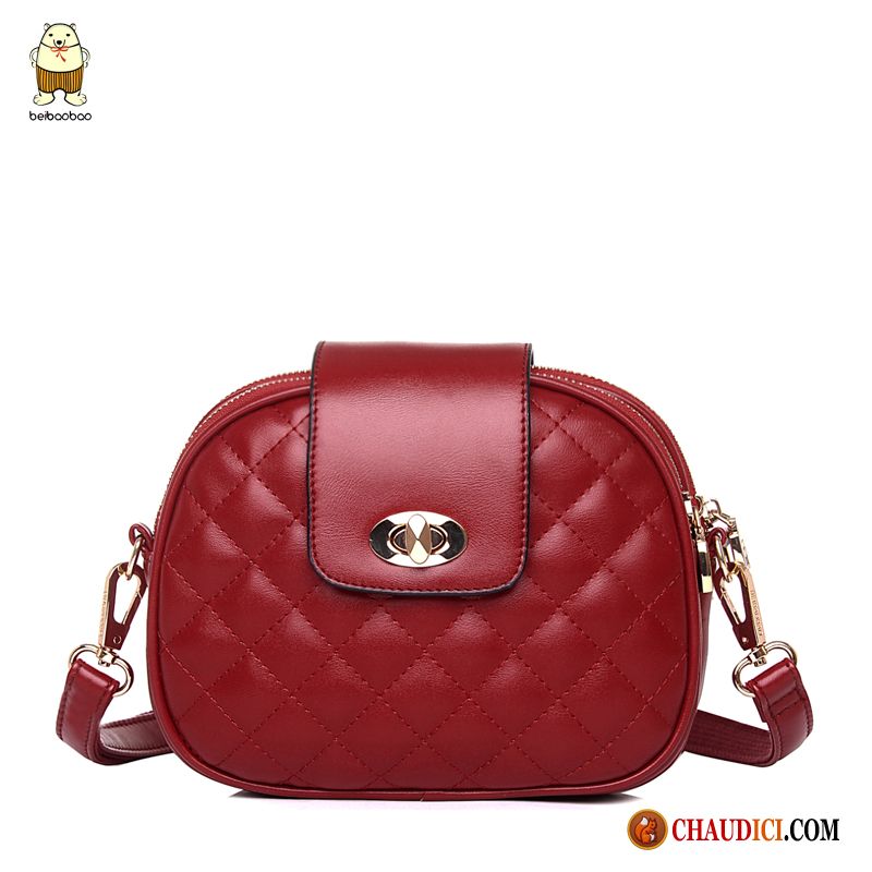 Sac Bandoulière Cuir Chocolat Mini Femme Petit Vent Parfumé Mode