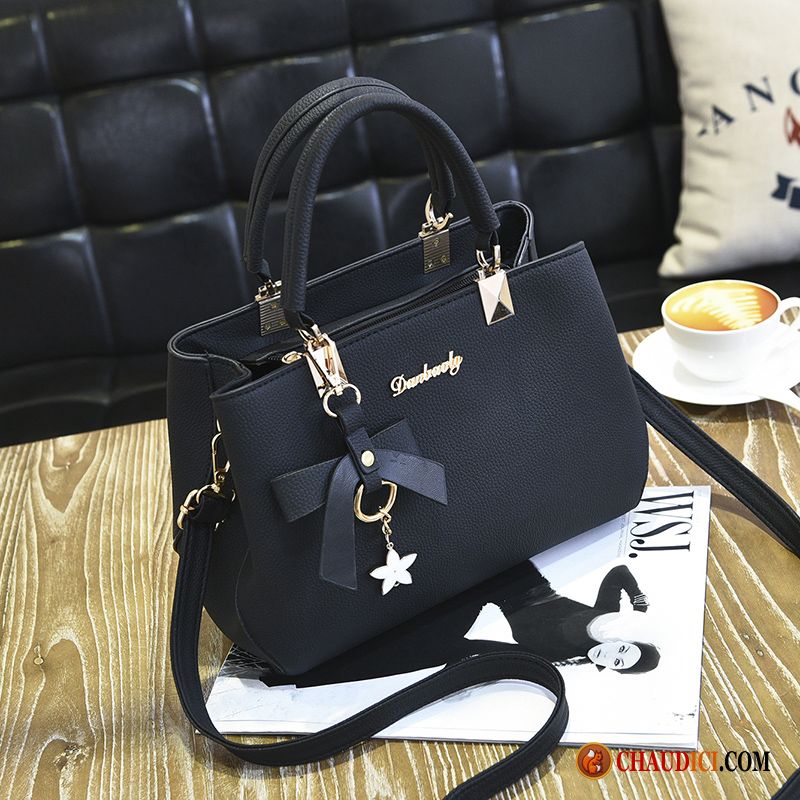 Sac Bandoulière Femme Cuir Noir Femme Printemps Europe Loisir Sac À Main France